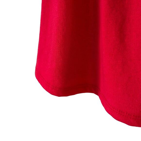 The Children's Place Skater Dress 12-18 Months Red Long Sleeve Ruffles Holiday - Picture 3 of 6